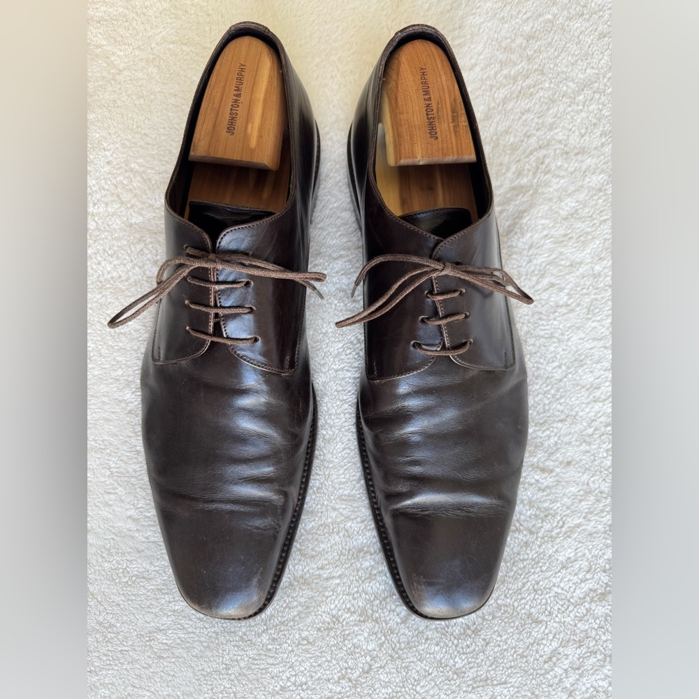 Ermenegildo Zegna Soft Brown Derby Shoes US Mens 12